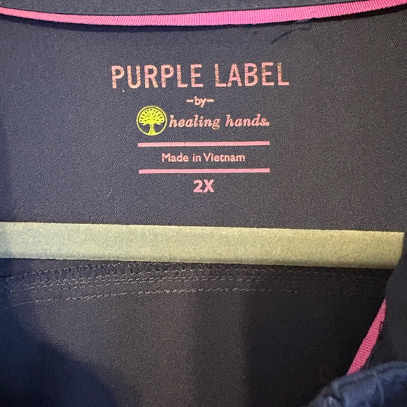 Purple Label Healing Hands Scrub Jacket Size 2X - Picture 2 of 5